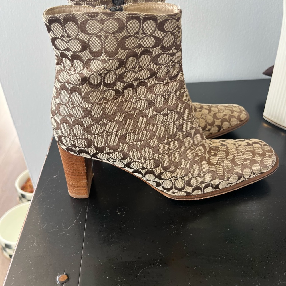 Coach Logo Ankle Boots - Picture 4 of 5